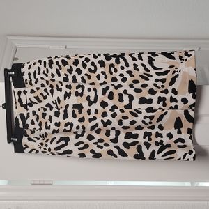 Worthington Leopard Midi Skirt